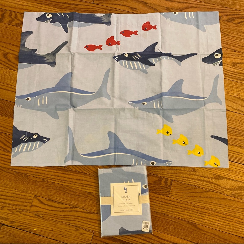 Pottery Barn Kids Shark Standard Shams - 2